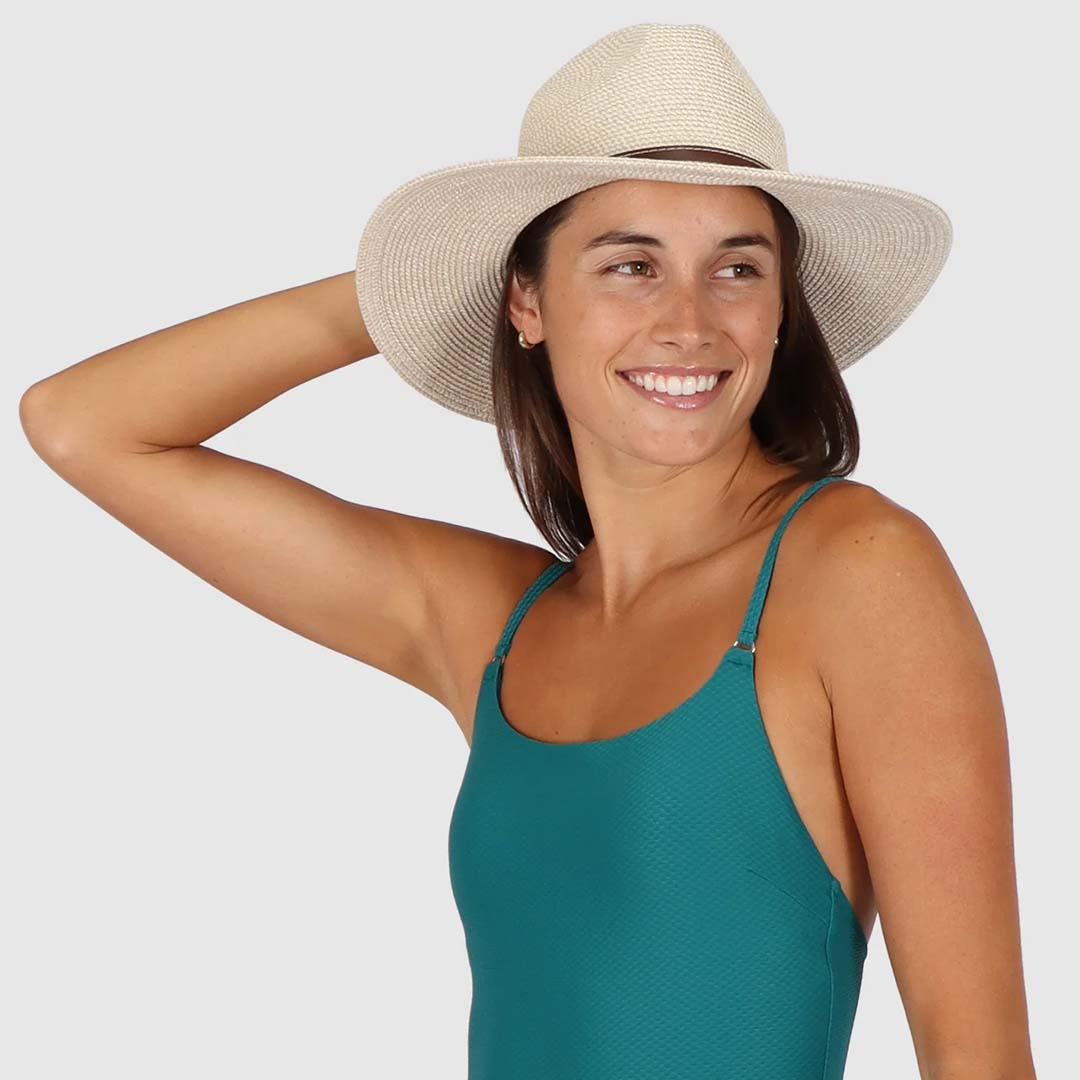 Fedora Hat | White/Tan