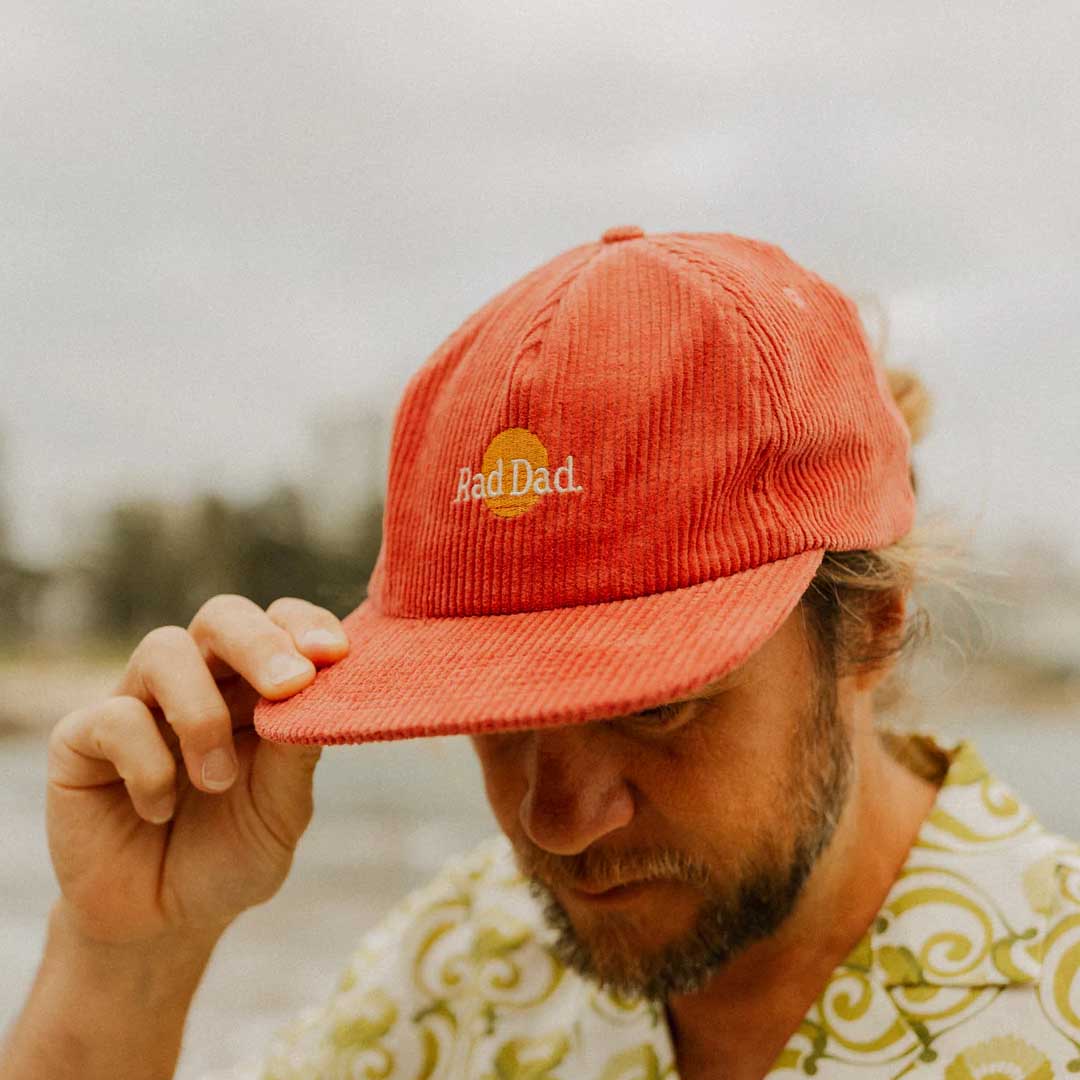 Rad Dad Pinch Front Cord Cap | Eco Red