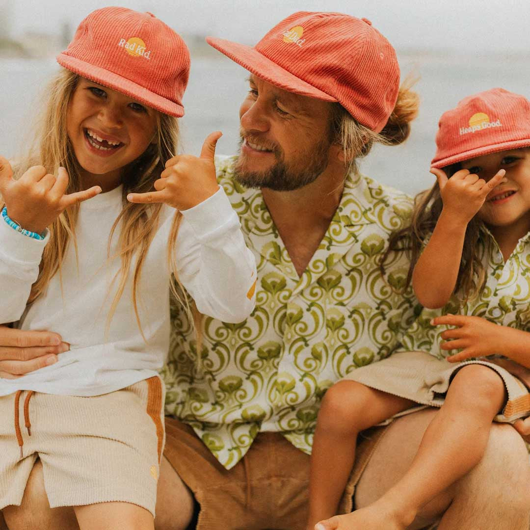 Rad Dad Pinch Front Cord Cap | Eco Red