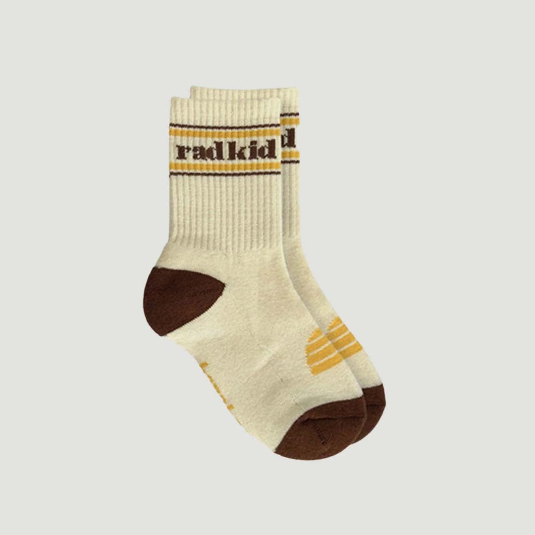 Rad Kid Organic Cotton Crew Socks | Natural (1-3 years)