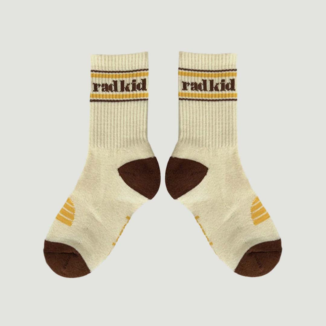 Rad Kid Organic Cotton Crew Socks | Natural (1-3 years)