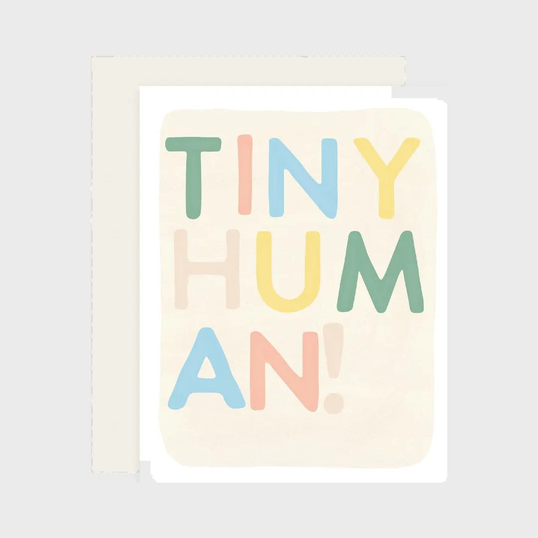 Baby Card | Tiny Human Block Letters