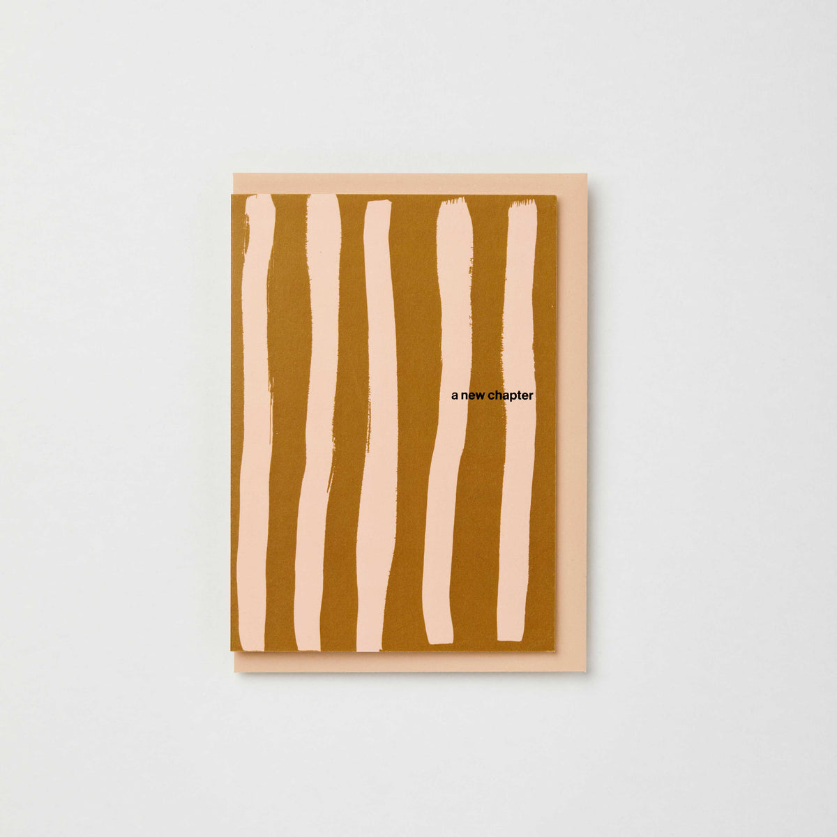 Brush stripe 'a new chapter' leaving/divorce/new job card: With cellos