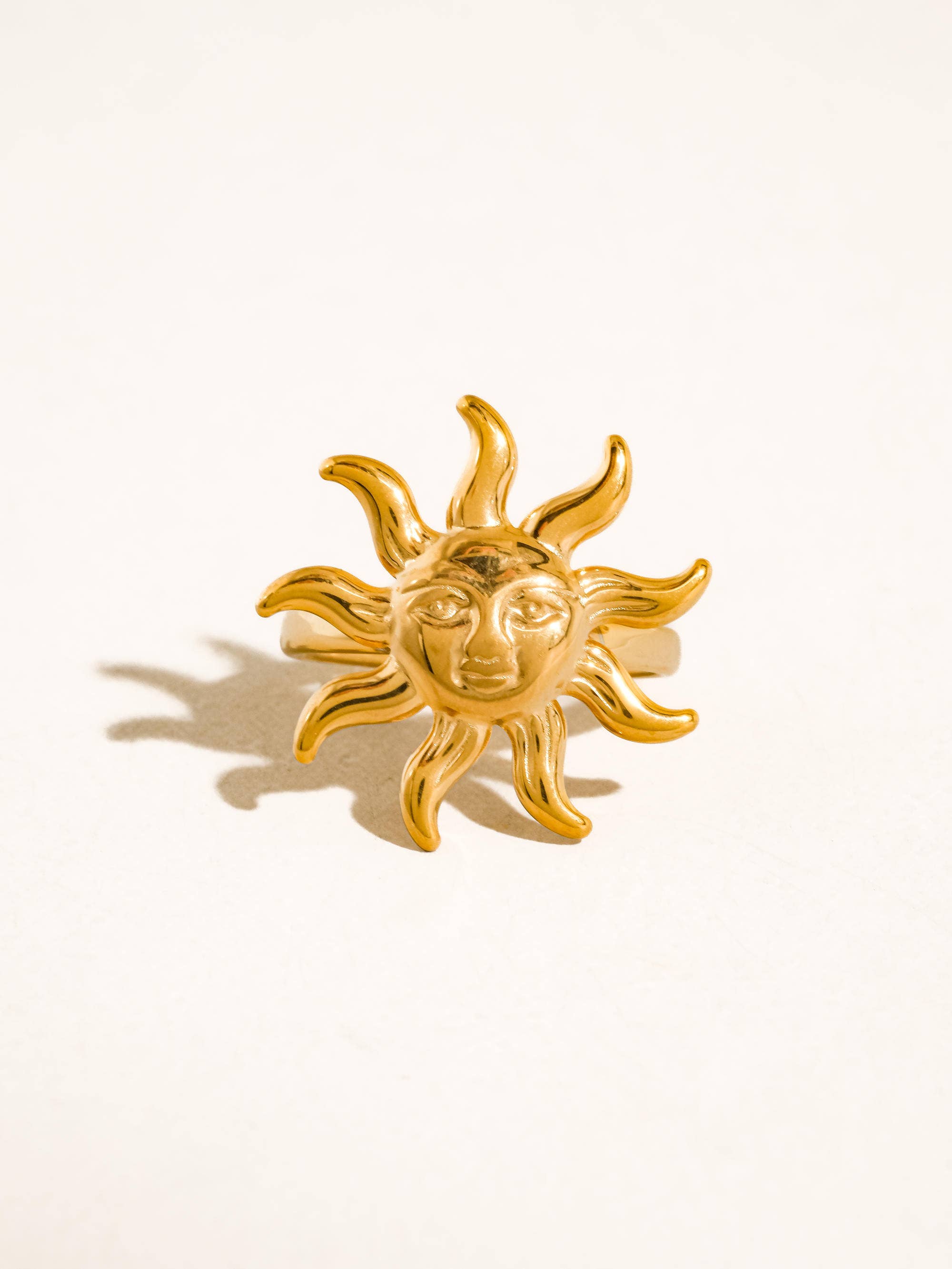 Solstice Sun Statement Ring | Yellow Gold