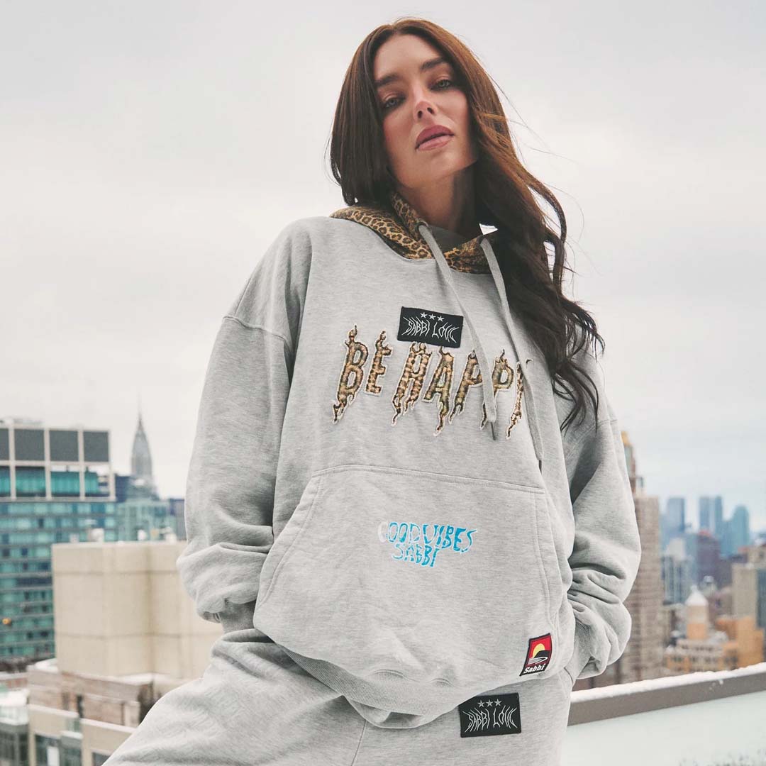 Be Happy Hoodie | Leopard