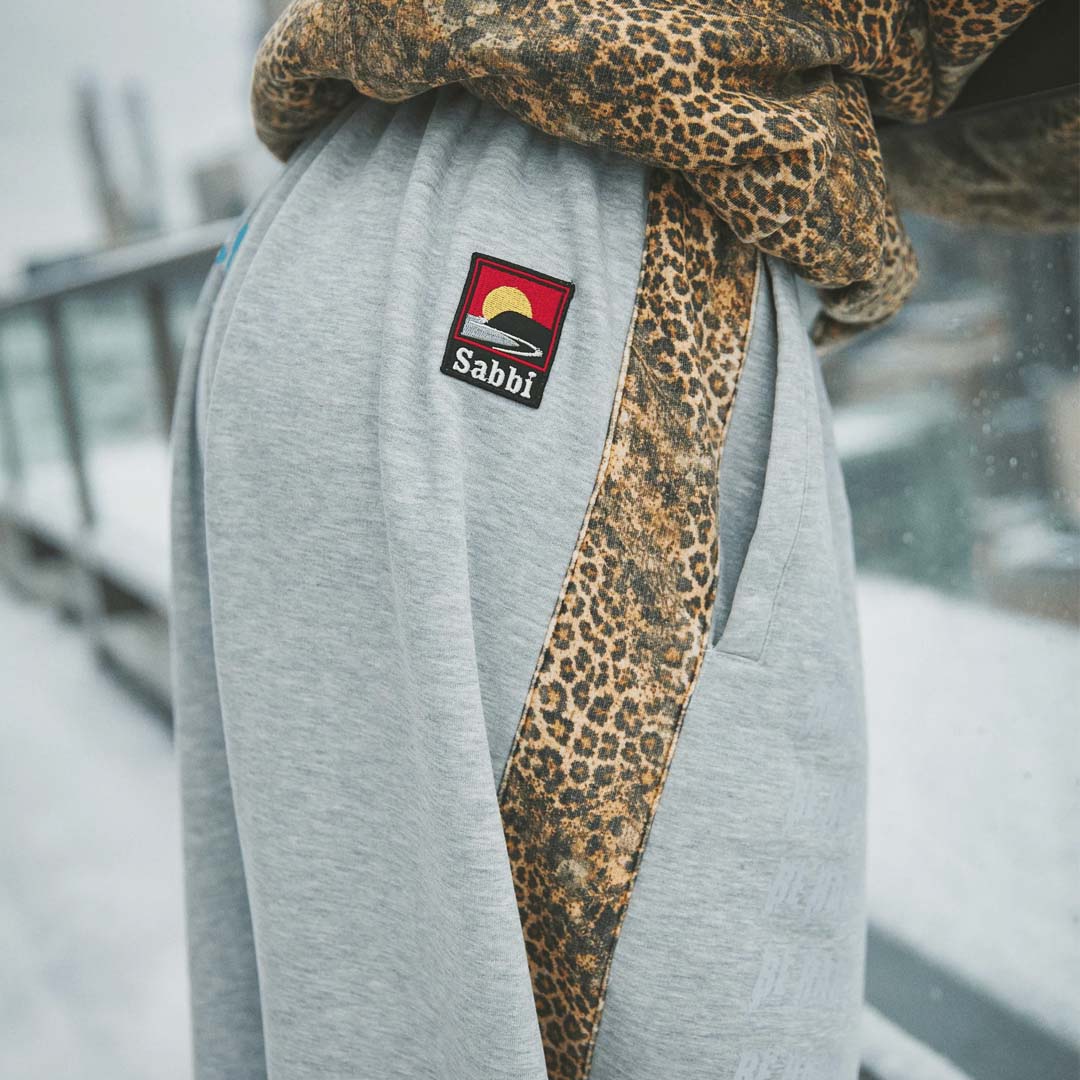 Be Happy Wide Leg Sweat Pants | Leopard