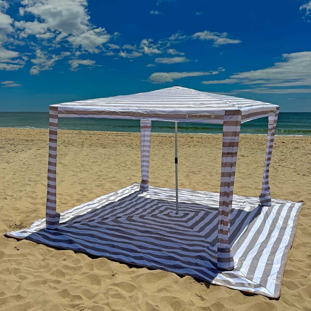 Beach Mat | Beige Stripes