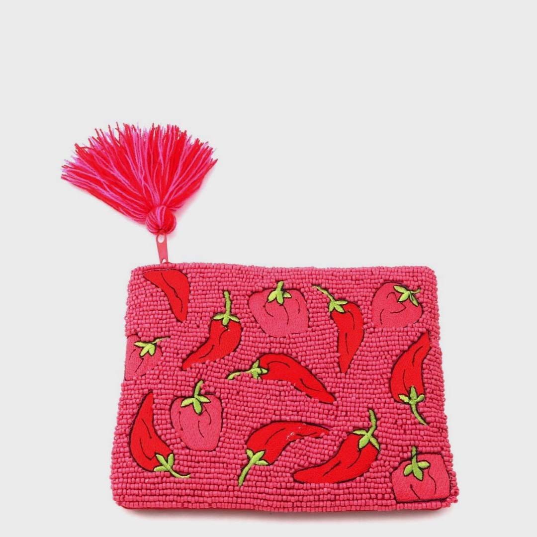 Beaded Coin Purse | Chilli