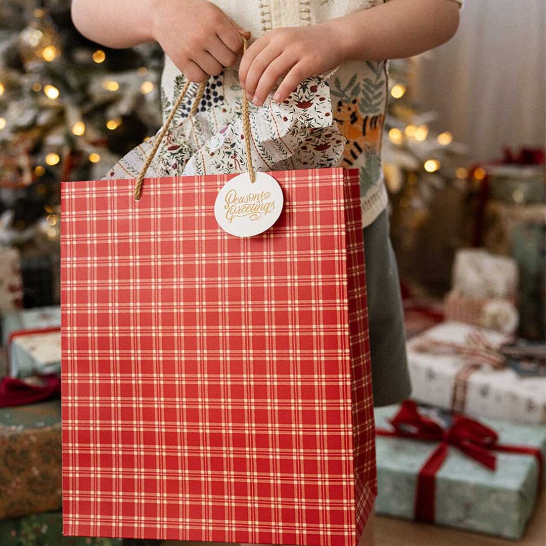 Christmas Gift Bag | Red Check