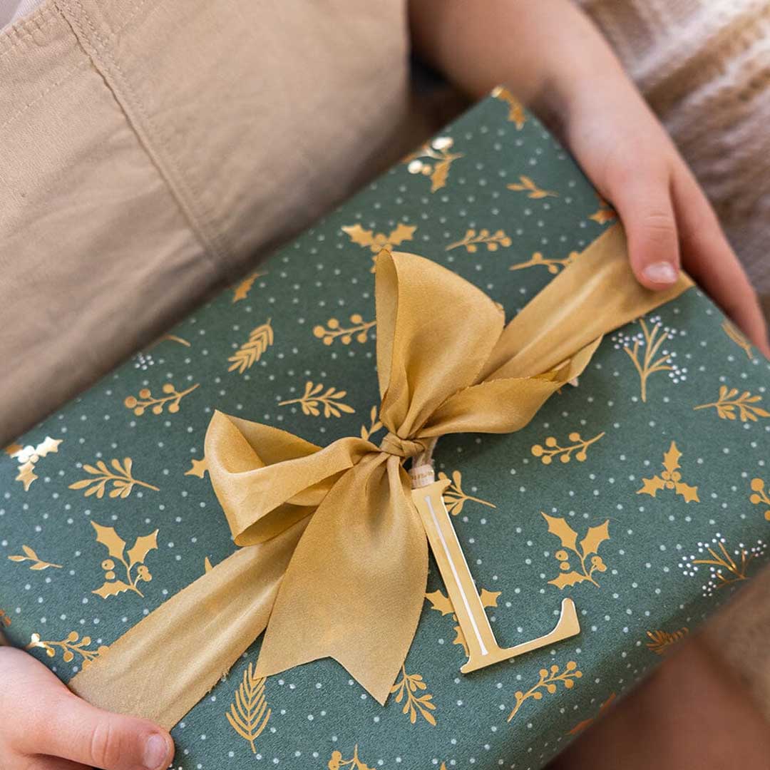 Gift Wrap Roll 3m | Golden Holly