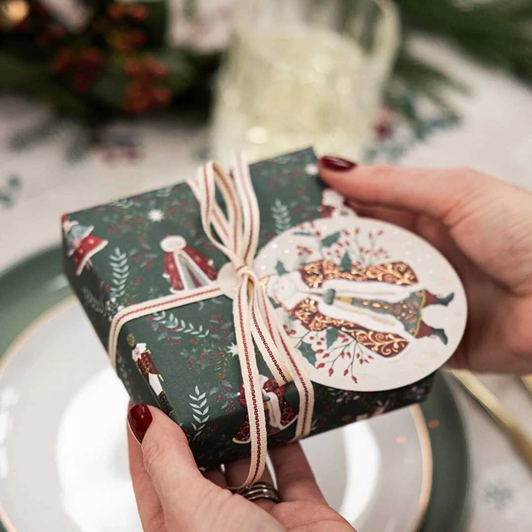 Christmas Gift Wrap Sheet | Christmas Plaid + Mr & Mrs Claus