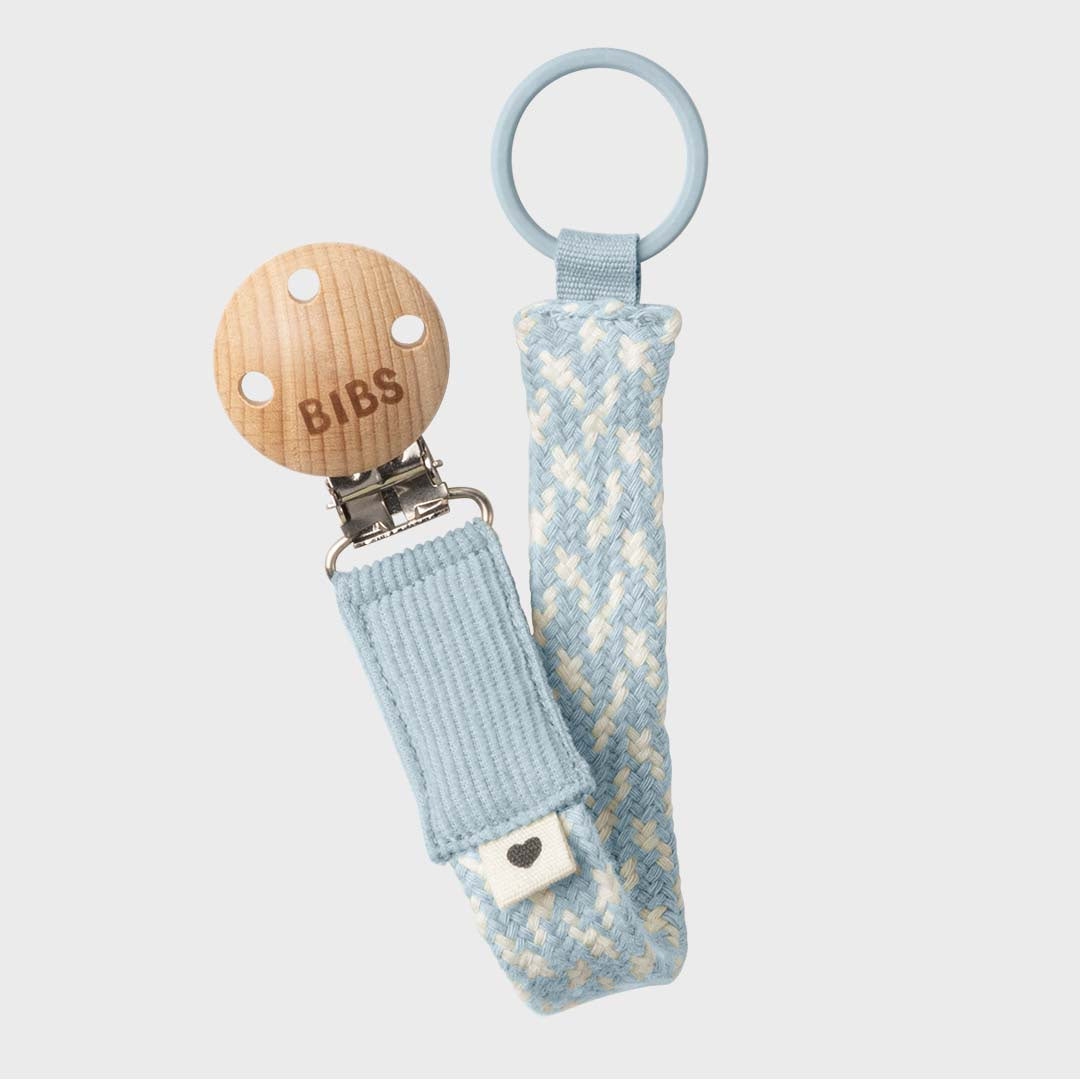 PACIFIER CLIP | BLUE / IVORY