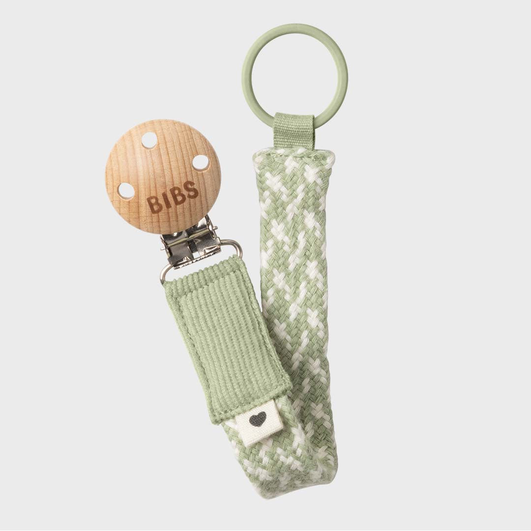 PACIFIER CLIP | SAGE / IVORY