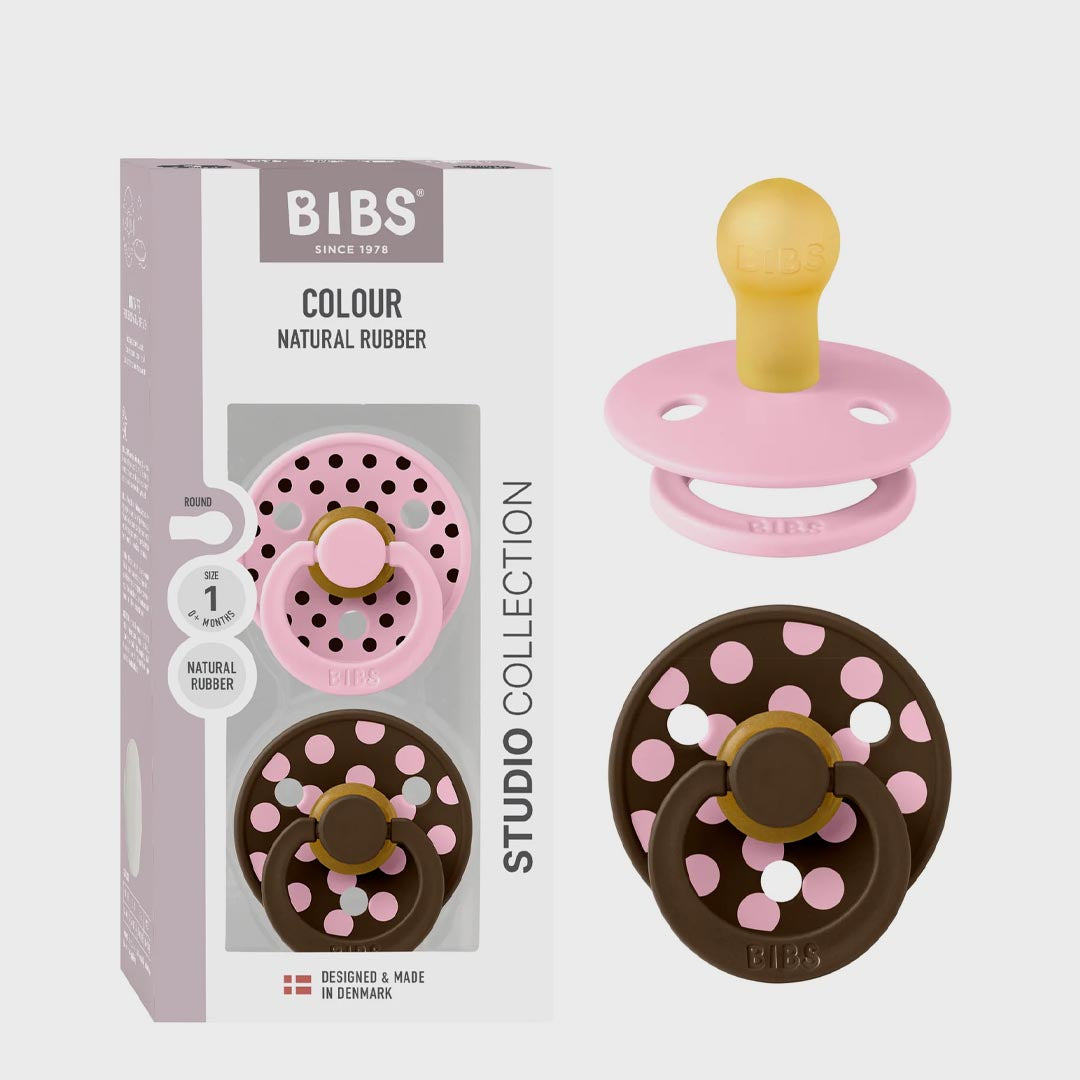 BIBS Studio Polka | Baby Pink Mocha