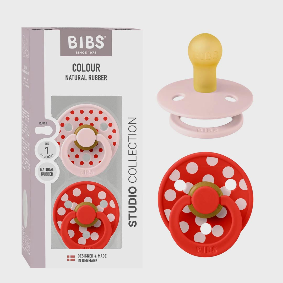 BIBS Studio Polka | Blossom Candy Apple