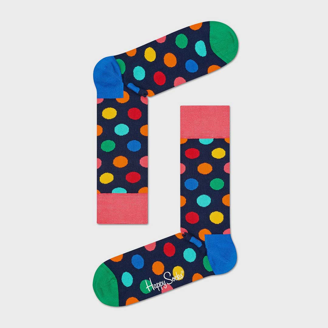Big Dot Sock (6001) | Navy Green Pink