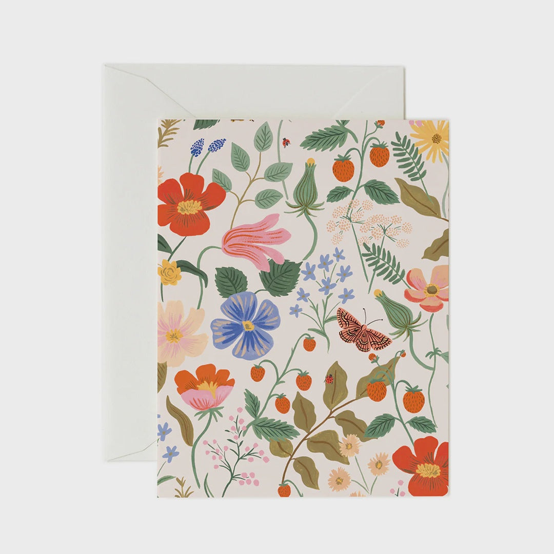 Blank Card | Strawberry Fields Cream