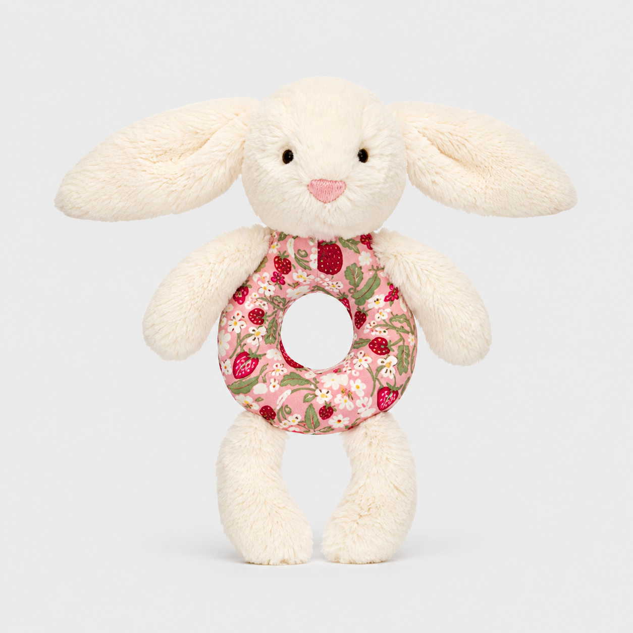Blossom Cream Bunny Ring Rattle | ‘Berry’