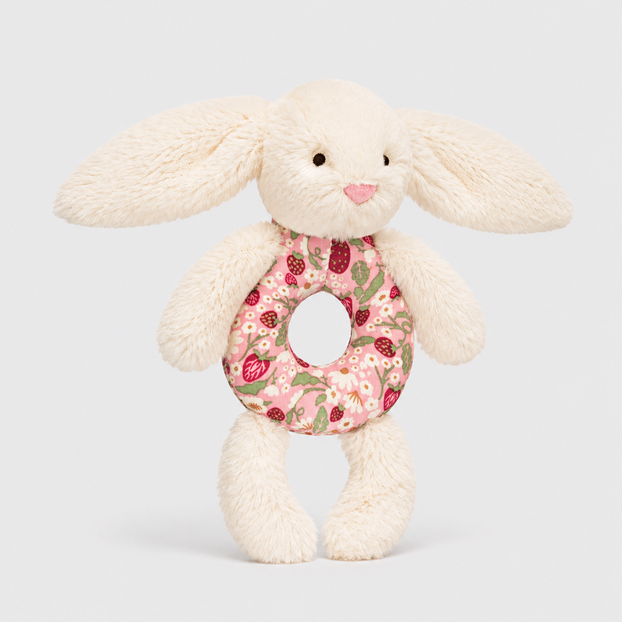 Blossom Cream Bunny Ring Rattle | ‘Berry’