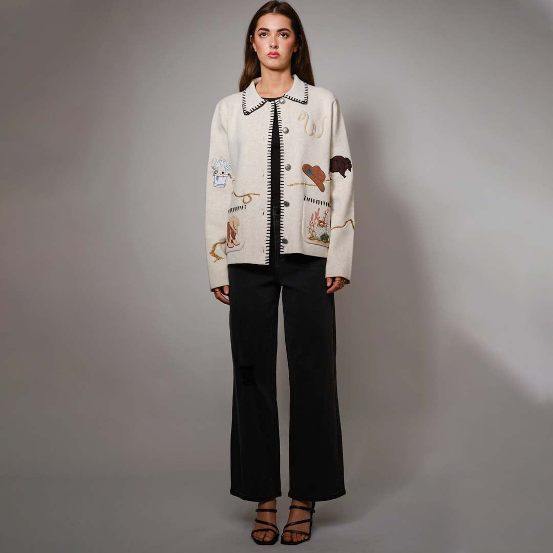 Motif Wool Jacket | Oatmeal
