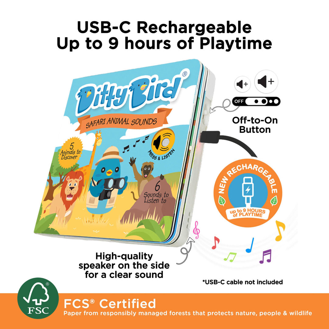 Safari Animal Sounds USB-C Sound Book — image 4 of 6