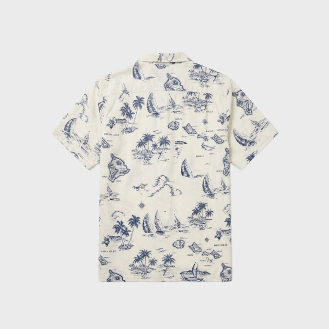 Lanai Hawaiian Short Sleeve Shirt | Vintage White — product detail or alternate view
