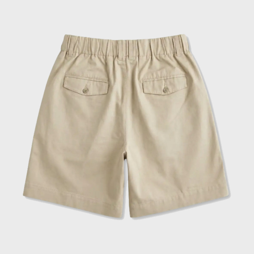 Chad Elastic Waist Relaxed Short | Vintage Stone — product detail or alternate view