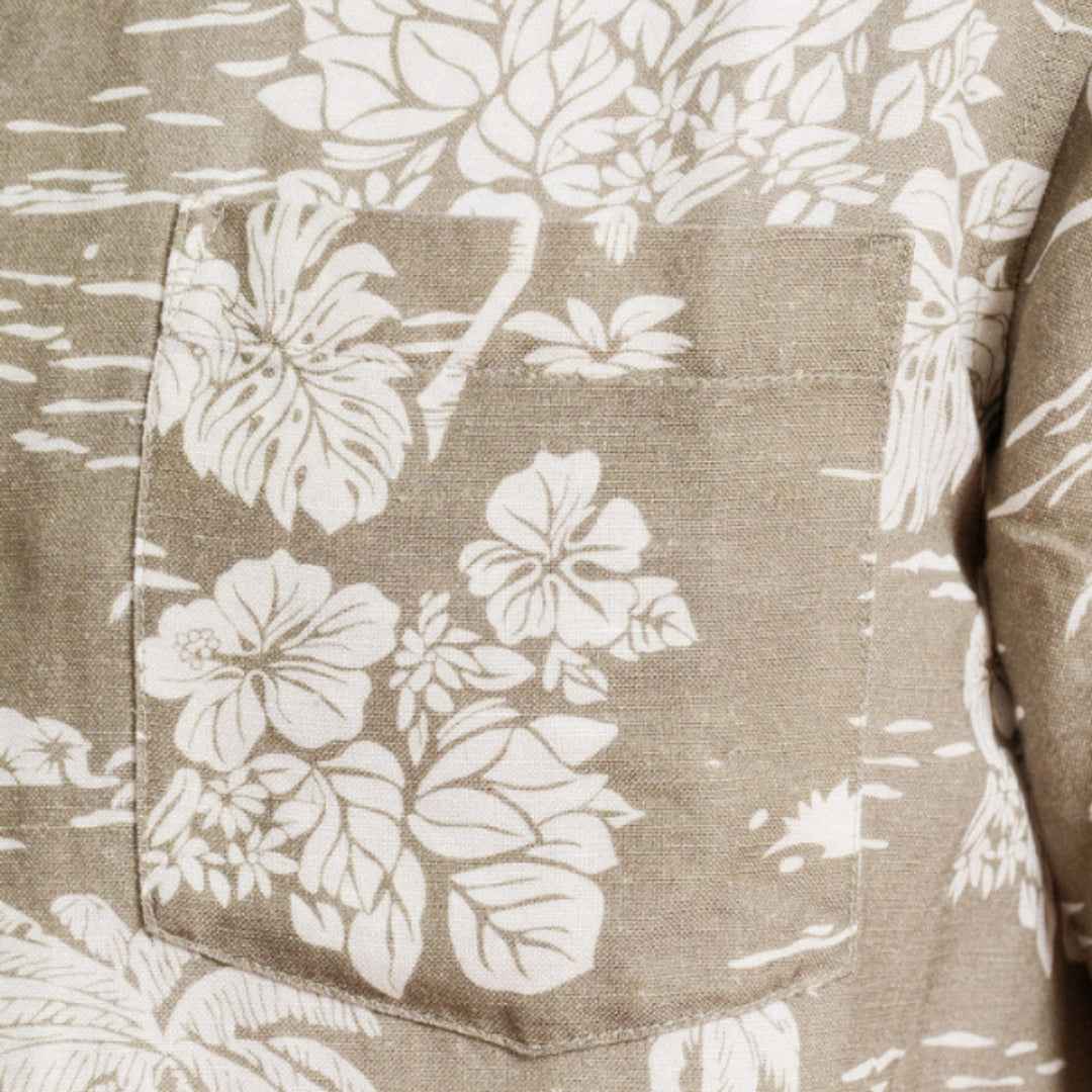 Hilo Hawaiian Short Sleeve Shirt | Thyme — garment detail