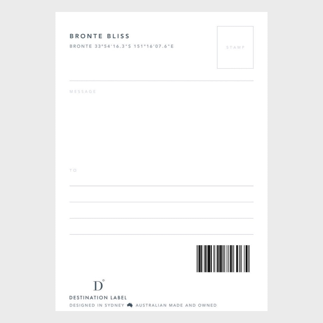 Postcard | Bronte Bliss — writable barcoded back