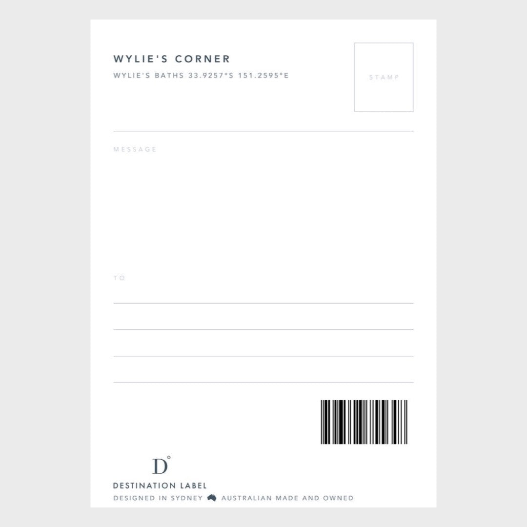 Postcard | Wylie's Corner — writable barcoded back