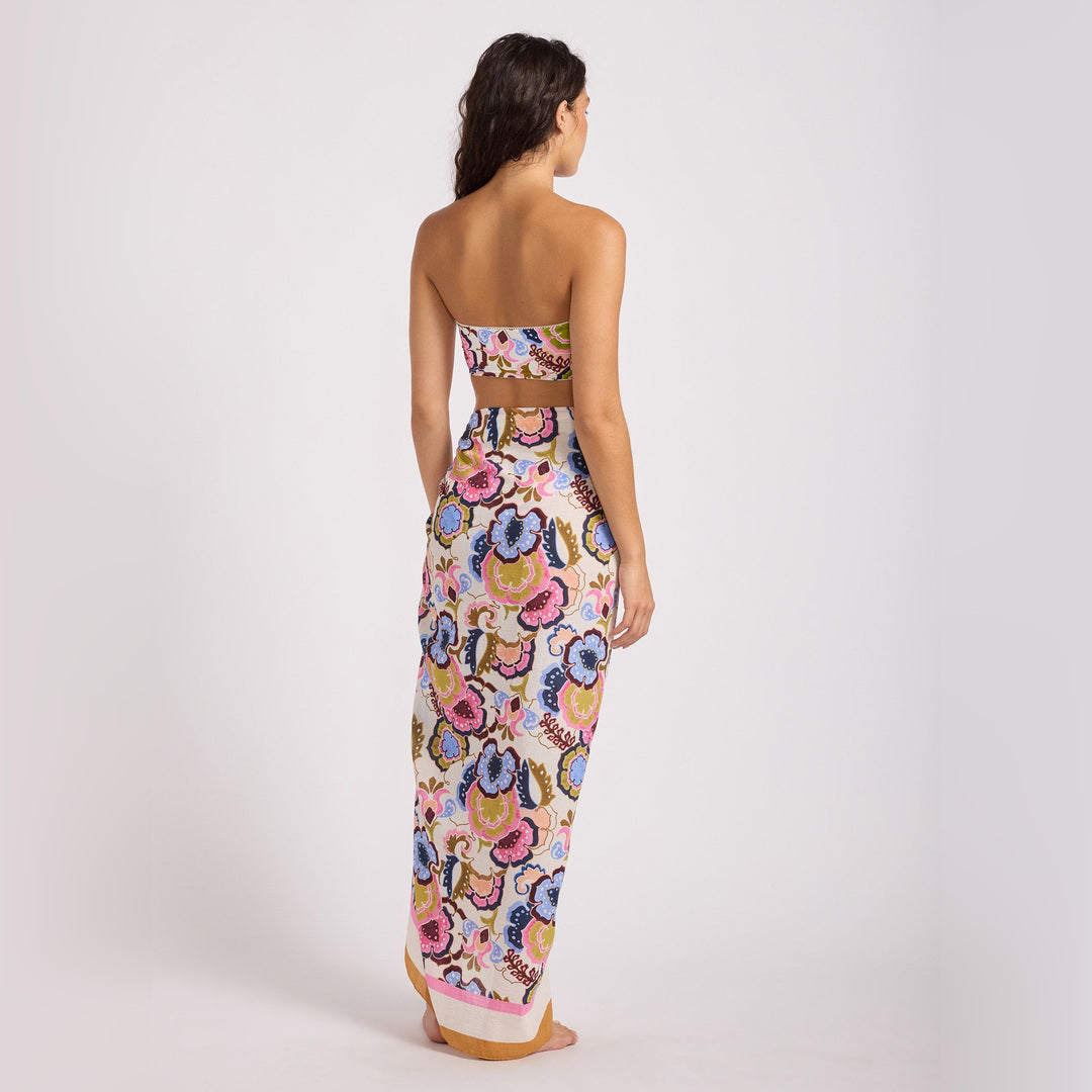 Floral Sarong | Vanilla image 4