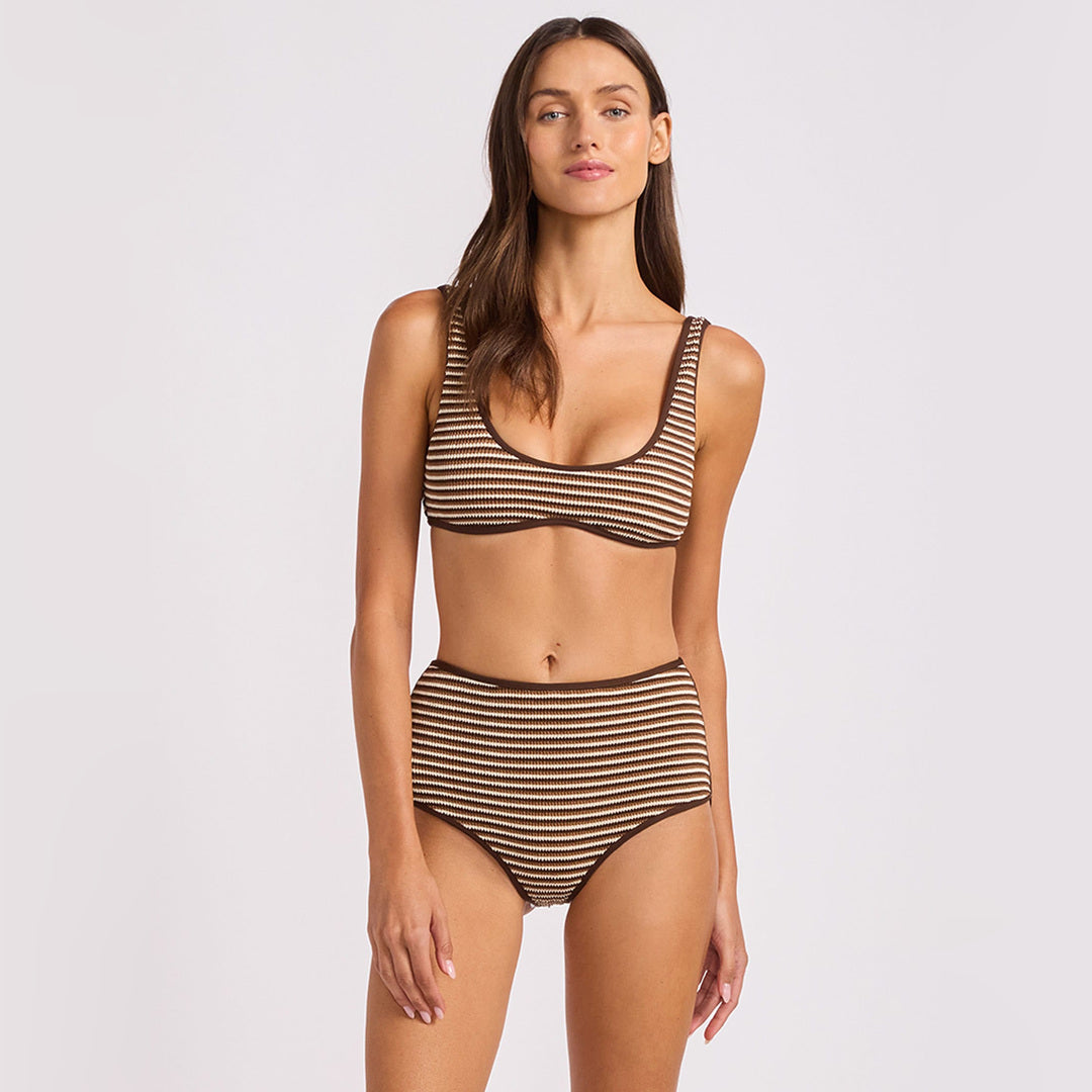 Scoop Neck Bikini Top | Mocha image 1