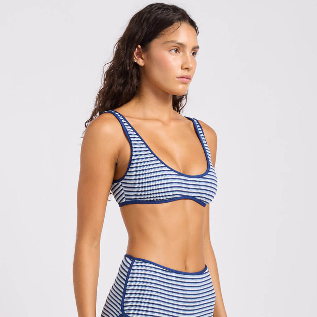 Scoop Neck Bikini Top | Marine image 4
