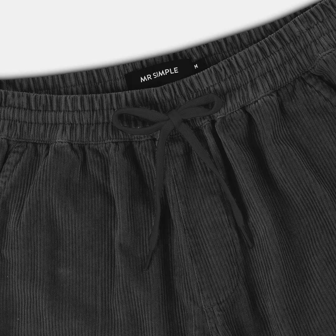 Burbank Elastic Cord Pant | Charcoal