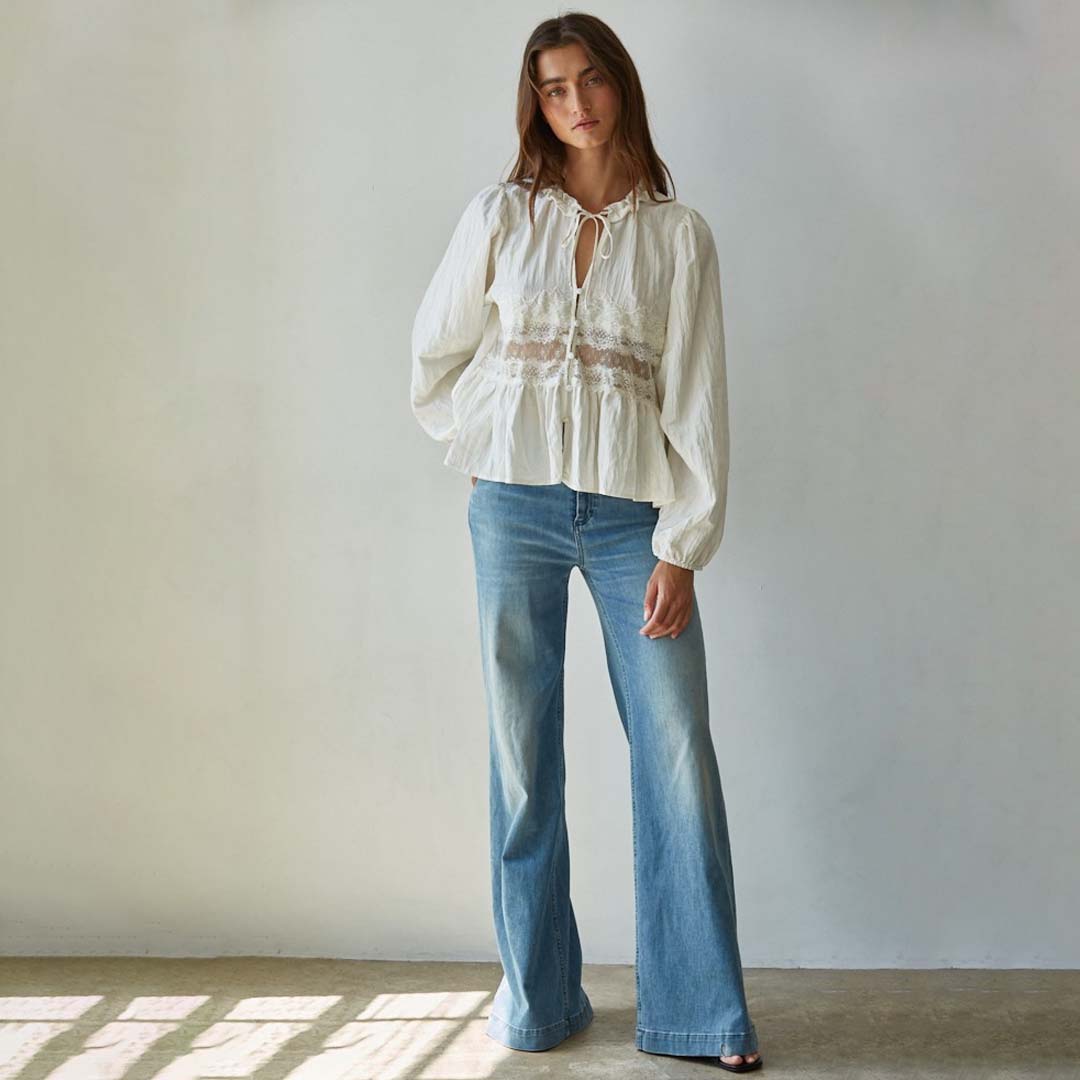 Sheer Lace Blouse | Off White