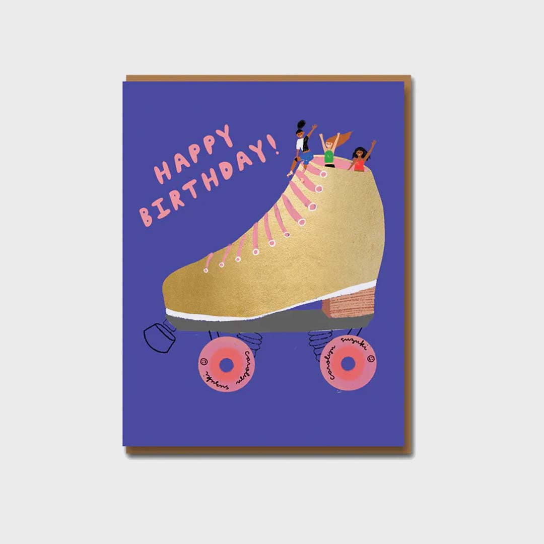 BIRTHDAY CARD | GOLDEN SKATES