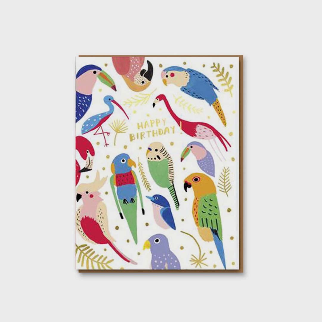 BIRTHDAY CARD | TROPICAL FEATHERS