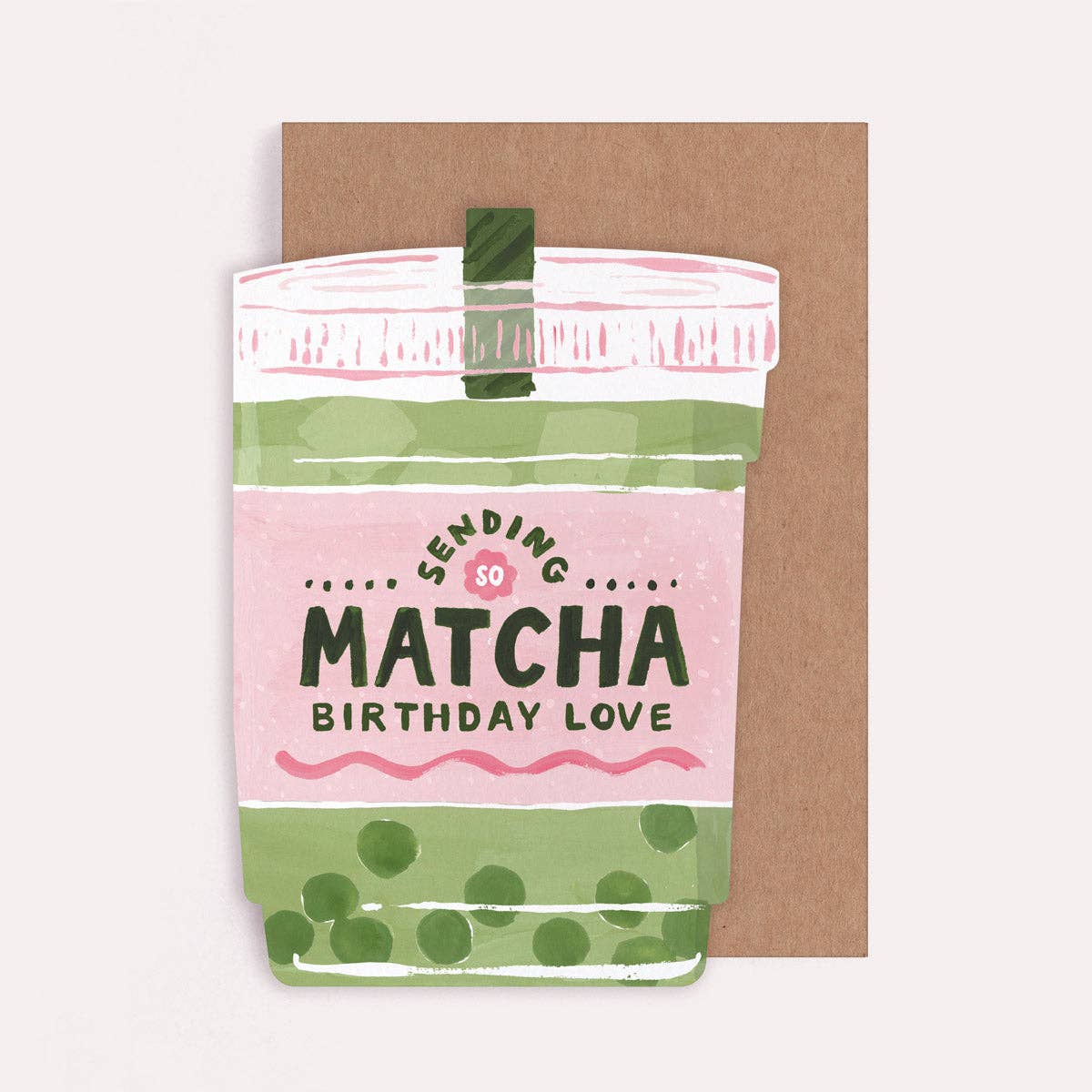 Matcha Birthday Card | Cute Foodie Birthday Cards
