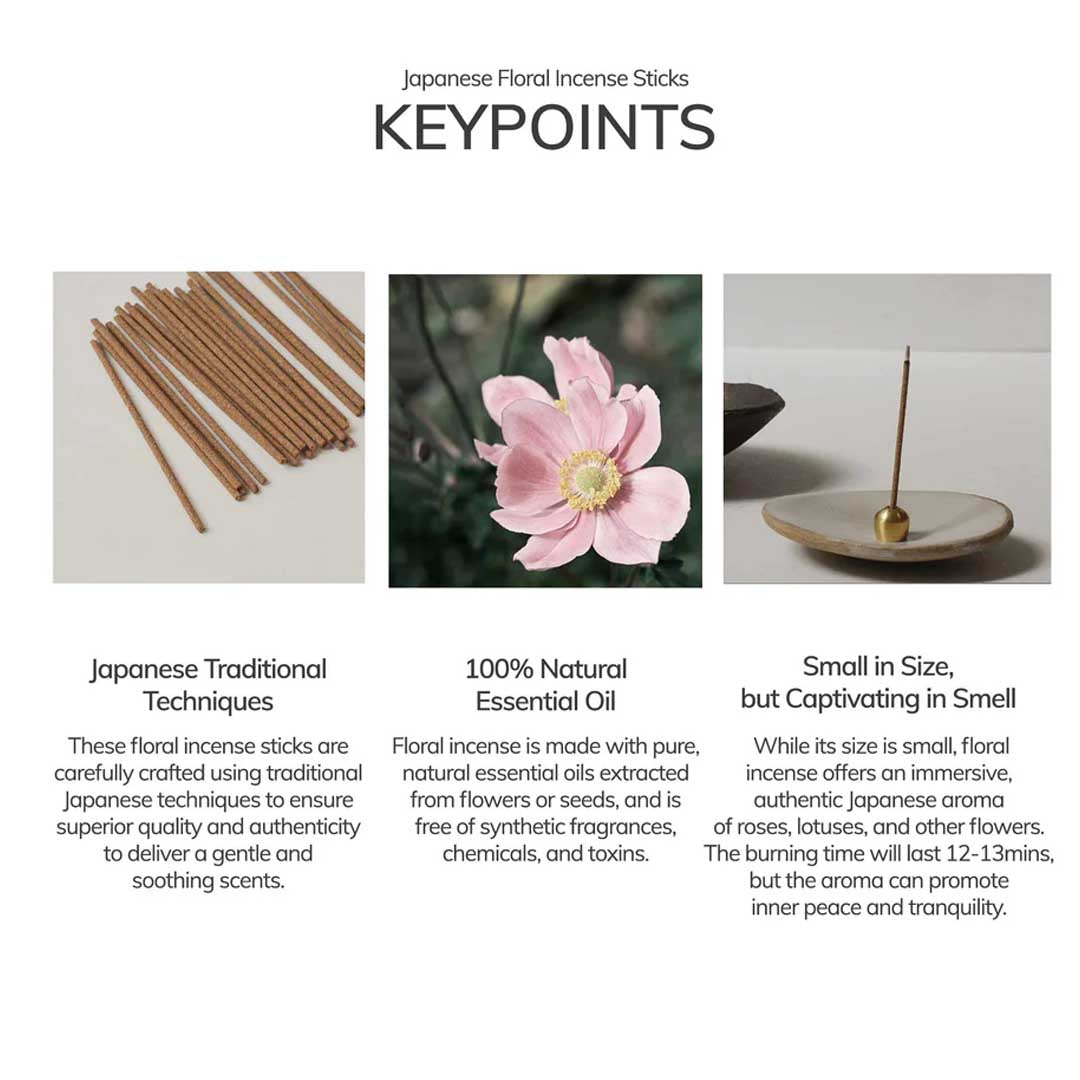 Anemone Japanese Incense Set | 30 sticks