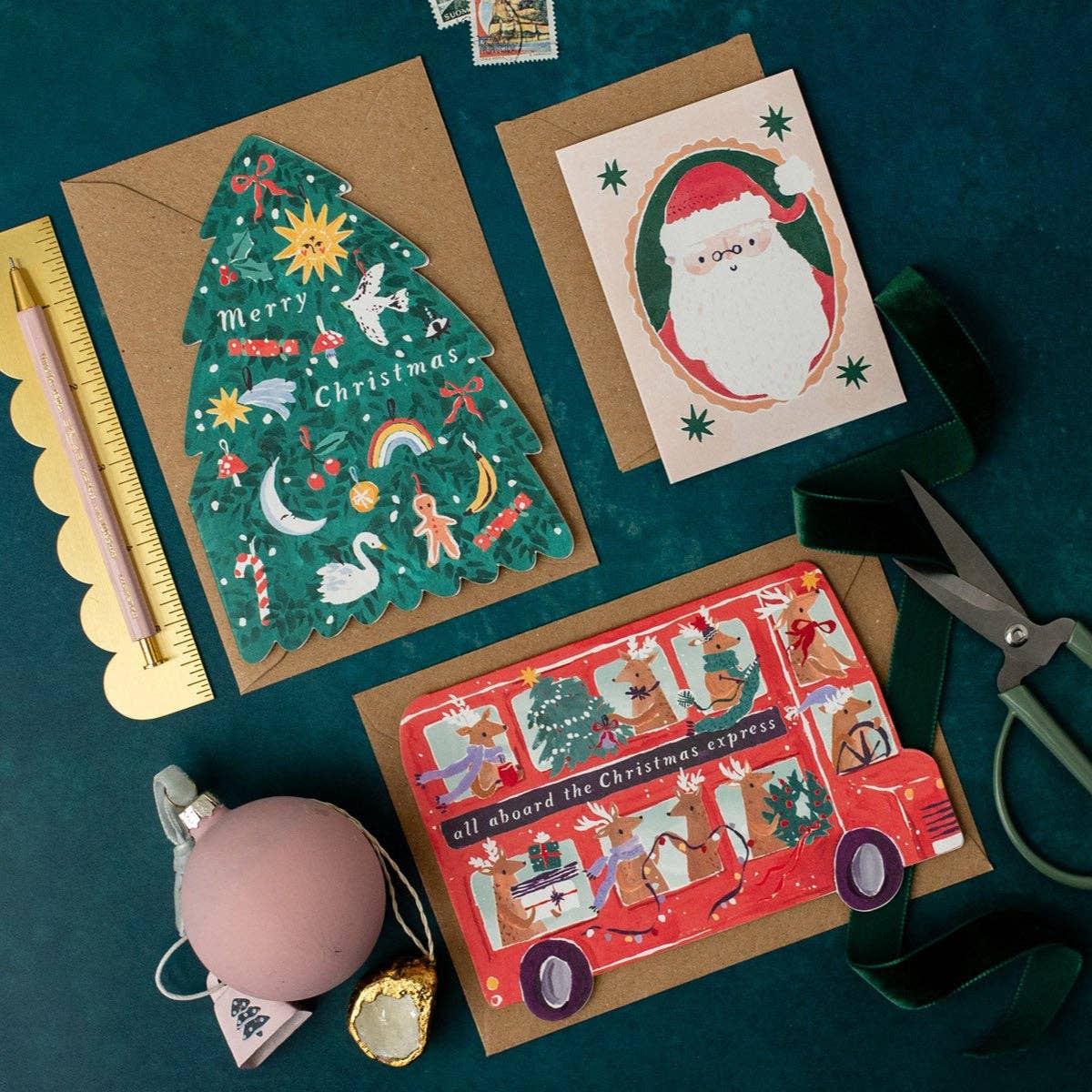 Reindeer Bus Christmas Card | Holiday Cards | Christmas 2026