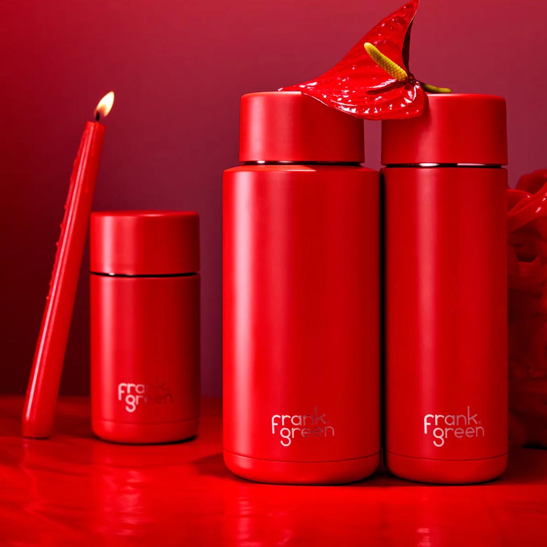 Ceramic Reusable Bottle (595ml) | Atomic Red