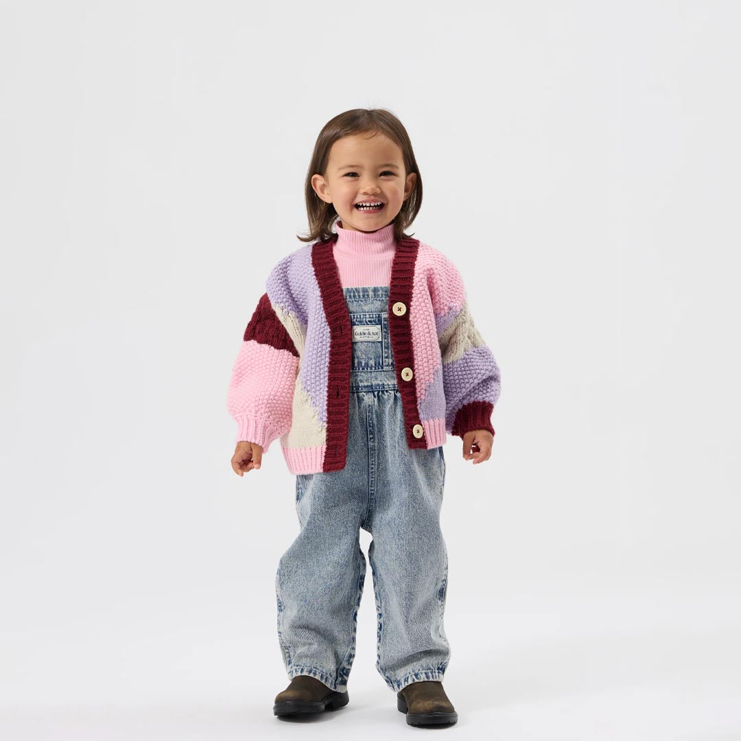 Colour Block Knit Cardigan