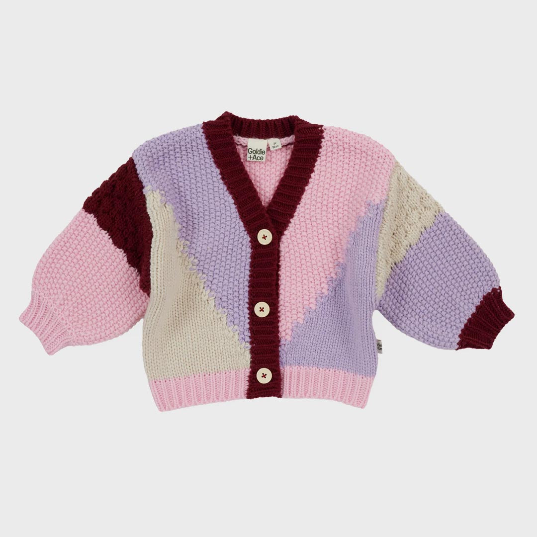 Colour Block Knit Cardigan