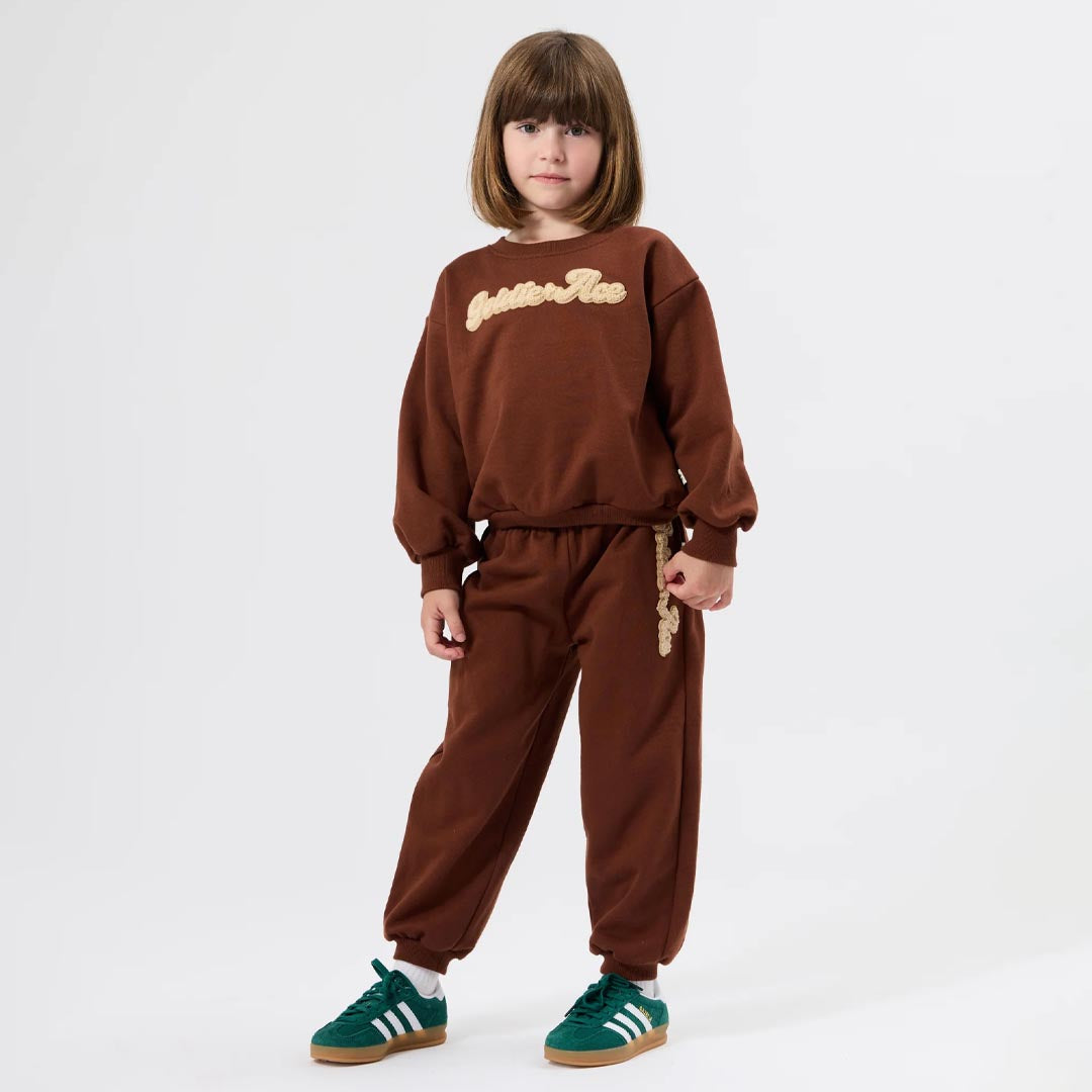 Comfy Embroidered Sweater | Chestnut