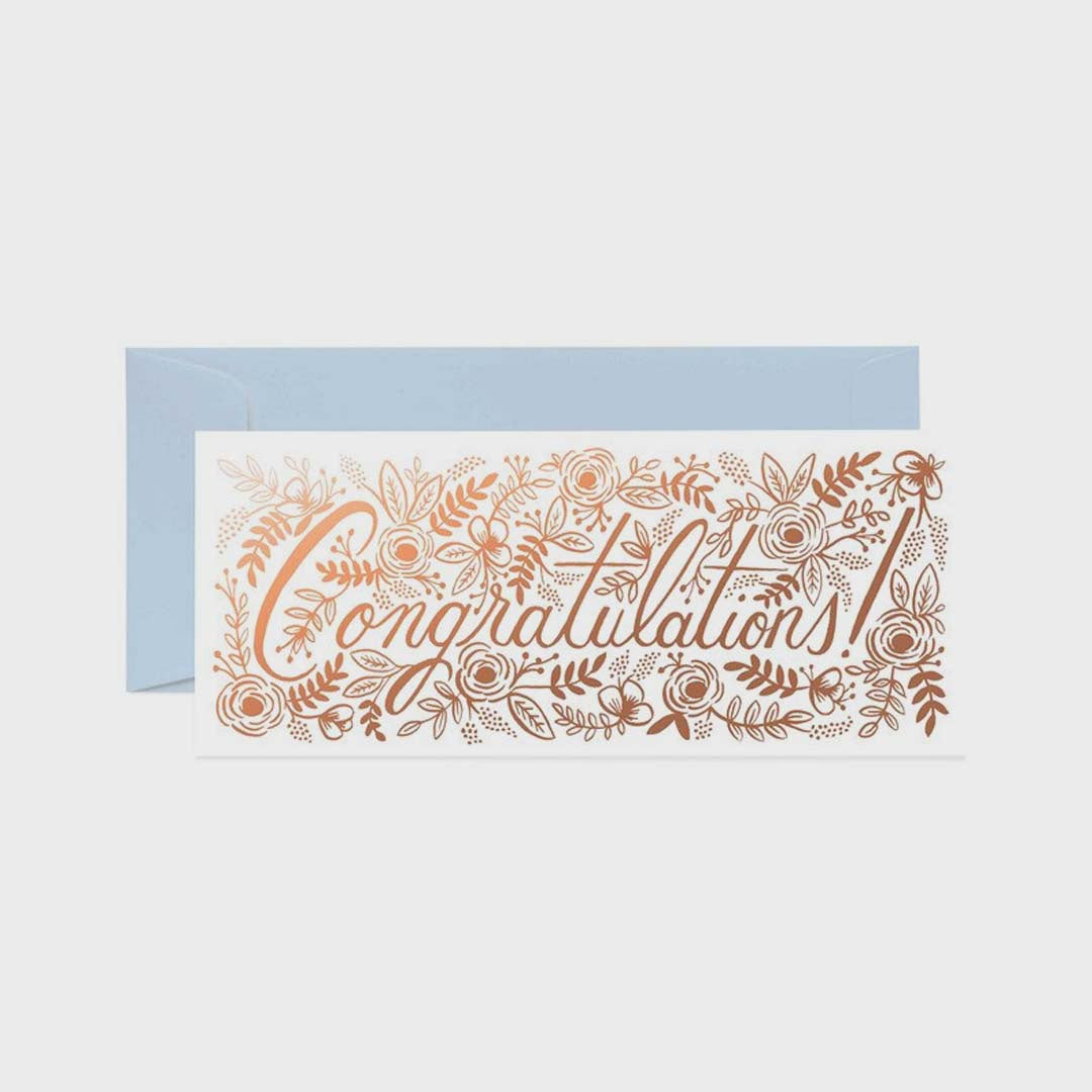 CONGRATS CARD | CHAMPAGNE FLORAL CONGRATS NO. 10