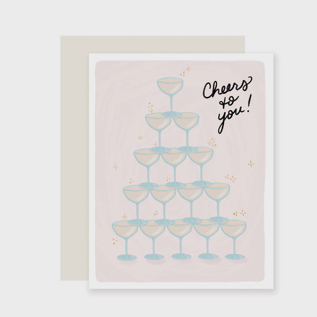 Congrats Card | Champagne Fountain