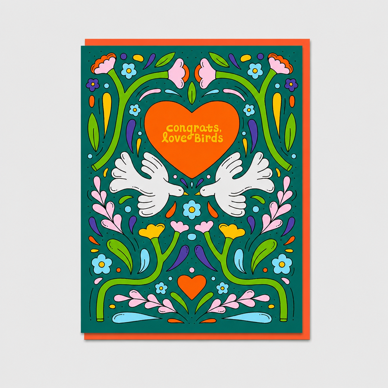 Congrats Card | Love Birds Doves