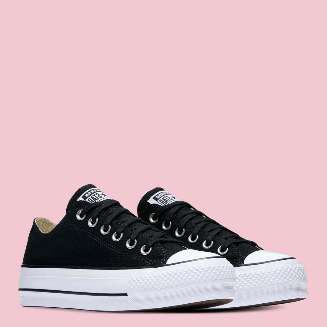 ALL STAR LIFT CANVAS LOW - BLACK