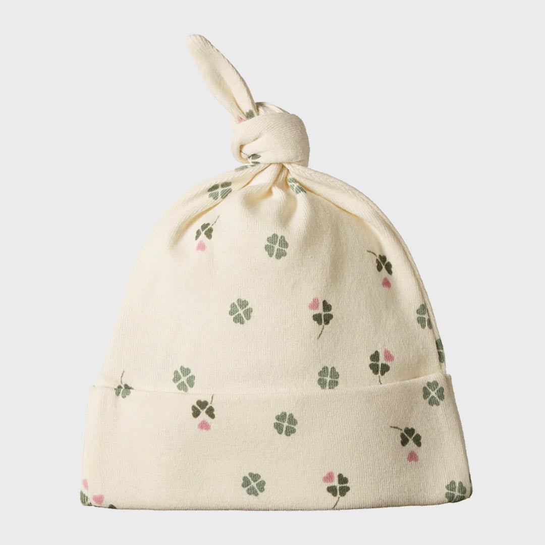 Cotton Knotted Beanie | Lucky Print