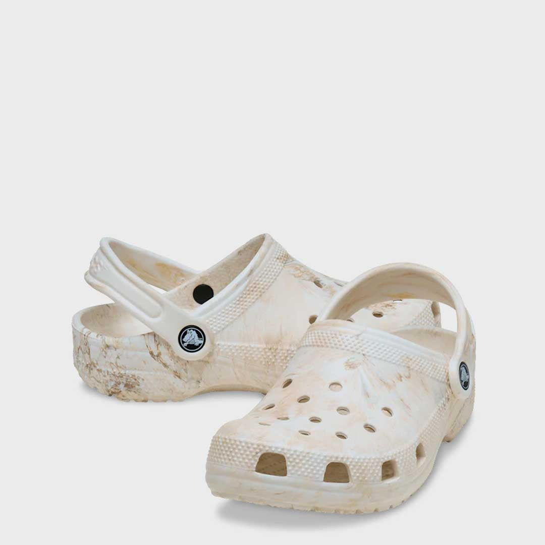 Kids Marbled Classic Clog | Bone Swirl